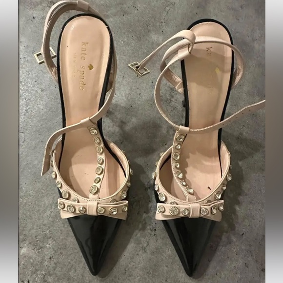 Kate spade elegant woman heels black with bow - Picture 1 of 3